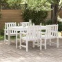 Sillas de Comedor para Jardín 4 pcs Blancas 65,5x55,5x88 cm HDPE, Sillas de Comedor para Jardín 2 pcs Blancas HDPE de , Silla...