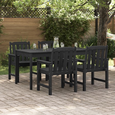 sillas de comedor jardín 4 pcs Negro 65,5x55,5x88 cm HDPE, sillas de comedor jardín 2 pcs Negro HDPE by , Garden chairs - Ref...