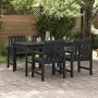 sillas de comedor jardín 4 pcs Negro 65,5x55,5x88 cm HDPE, sillas de comedor jardín 2 pcs Negro HDPE by , Garden chairs - Ref...