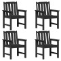 sillas de comedor jardín 4 pcs Negro 65,5x55,5x88 cm HDPE, sillas de comedor jardín 2 pcs Negro HDPE by , Garden chairs - Ref...