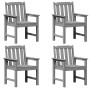 Sillas de Comedor para Jardín 4 pcs Gris Claro 65.5x55.5x88 cm HDPE, Sillas de Comedor para Jardín 2 pcs Gris Claro HDPE by ,...