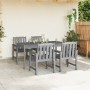 Sillas de Comedor para Jardín 4 pcs Gris Claro 65.5x55.5x88 cm HDPE, Sillas de Comedor para Jardín 2 pcs Gris Claro HDPE by ,...