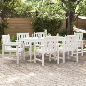 Sillas de Comedor de Jardín 6 pcs Blancas 65.5x55.5x88 cm HDPE, Sillas de Comedor de Jardín 2 pcs Blancas HDPE by , Garden ch...