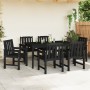 Sillas de Comedor para Jardín 6 pcs Negras 65,5x55,5x88 cm HDPE, Sillas de Comedor para Jardín 2 pcs Negras HDPE de , Sillas ...