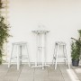 Conjunto de Bar de Jardín 3 Piezas Blanco HDPE, Mesa de Bar Blanca 55x55x107 cm HDPE, Taburetes de Bar 2 pcs Blancos HDPE by ...