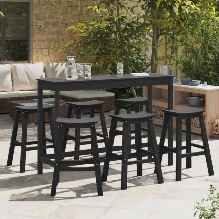Taburetes de Bar 9 pcs Negro HDPE, Taburetes de Bar 2 pcs Negro HDPE by , Garden tables - Ref: Foro24-3335808, Price: 388,20 ...