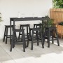 Taburetes de Bar 9 pcs Negro HDPE, Taburetes de Bar 2 pcs Negro HDPE by , Garden tables - Ref: Foro24-3335808, Price: 388,20 ...