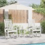 Sillas Mecedoras 2 pcs Blancas 70x92x107.5 cm HDPE, Silla Mecedora Blanca 70x92x108 cm HDPE von , Gartenstühle - Ref: Foro24-...