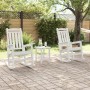 Sillas Mecedoras 2 pcs Blancas 70x92x107.5 cm HDPE, Silla Mecedora Blanca 70x92x108 cm HDPE von , Gartenstühle - Ref: Foro24-...