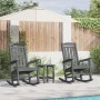 Mecedoras para Jardín 2 pcs Gris Claro 70x92x107.5 cm HDPE