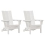 sillas Adirondack plegables 2 pcs Blanco 74.5x80.5x90 cm HDPE, Silla Adirondack plegable Blanca 74.5x80.5x90 cm HDPE by , Gar...