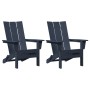 Sillas Adirondack Plegables 2 pcs Azul Marino 74.5x80.5x90 cm HDPE, Silla Adirondack Plegable Azul Marino 74.5x80.5x90 cm HDP...