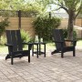 Sillas Adirondack Plegables  2 pcs Negra 74.5x80.5x90 cm HDPE, Silla Adirondack Plegable Negra  74.5x80.5x90 cm HDPE | Foro24.es | Tu tienda online para hogar, jardín y más Foro24.es