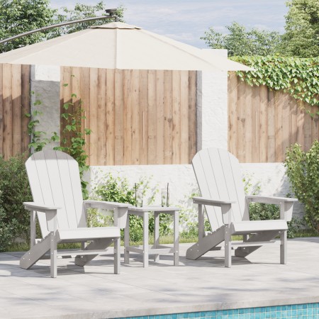 Sillas Adirondack 2 pcs Blanco 74x82x90 cm HDPE, Silla Adirondack Blanca 74x82x91 cm HDPE by , Garden chairs - Ref: Foro24-33...