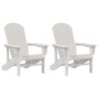 Sillas Adirondack 2 pcs Blanco 74x82x90 cm HDPE, Silla Adirondack Blanca 74x82x91 cm HDPE by , Garden chairs - Ref: Foro24-33...
