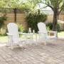 Sillas Adirondack 2 pcs Blanco 74x82x90 cm HDPE, Silla Adirondack Blanca 74x82x91 cm HDPE by , Garden chairs - Ref: Foro24-33...