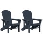 Sillas Adirondack 2 pcs Azul Marino 74x82x90 cm HDPE, Silla Adirondack Azul Marino 74x82x91 cm HDPE von , Gartenstühle - Ref:...