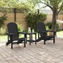 Sillas Adirondack 2 pcs Negra 74x82x90 cm HDPE,  Silla Adirondack Negra 74x82x91 cm HDPE | Foro24.es | Tu tienda online para hogar, jardín y más Foro24.es