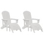 Sillas Adirondack  con Reposapiés 2 pcs Blanco HDPE, Silla Adirondack  con Reposapiés Blanco HDPE | Foro24.es | Tu tienda online para hogar, jardín y más Foro24.es