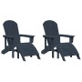 Sillas Adirondack de  con reposapiés 2 pcs Azul Marino HDPE, Silla Adirondack de  con reposapiés Azul Marino HDPE | Foro24.es | Tu tienda online para hogar, jardín y más Foro24.es