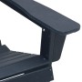 Sillas Adirondack de con reposapiés 2 pcs Azul Marino HDPE