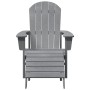 Sillas Adirondack de con Reposapiés 2 pcs Gris Claro HDPE, Silla Adirondack de con Reposapiés Gris Claro HDPE by , Garden cha...