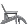 Sillas Adirondack de con Reposapiés 2 pcs Gris Claro HDPE, Silla Adirondack de con Reposapiés Gris Claro HDPE by , Garden cha...