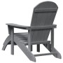 Sillas Adirondack de con Reposapiés 2 pcs Gris Claro HDPE, Silla Adirondack de con Reposapiés Gris Claro HDPE by , Garden cha...