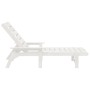Tumbonas 2 pcs Blancas 162x53x98.5 cm HDPE, Tumbona Blanca 53x162x98.5 cm HDPE by , Garden chairs - Ref: Foro24-3335850, Pric...