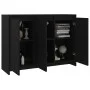 Aparador de madera contrachapada negro 102x33x75 cm de vidaXL, Aparadores - Ref: Foro24-809774, Precio: 86,68 €, Descuento: %