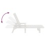 Tumbonas 2 pcs Blancas 162x53x98.5 cm HDPE, Tumbona Blanca 53x162x98.5 cm HDPE by , Garden chairs - Ref: Foro24-3335850, Pric...