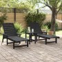 Tumbonas 2 pcs Negra 162x53x98,5 cm HDPE,  Tumbona Negra 53x162x98,5 cm HDPE | Foro24.es | Tu tienda online para hogar, jardín y más Foro24.es