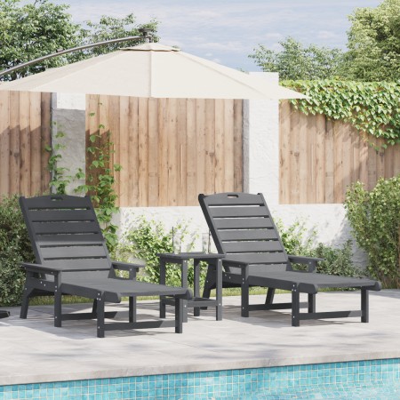 Tumbonas  2 pcs Gris Claro 162x53x98.5 cm HDPE, Tumbona  Gris Claro 53x162x98.5 cm HDPE | Foro24.es | Tu tienda online para hogar, jardín y más Foro24.es