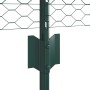 Postes de Valla 11 pcs U-Channel Verde 100 cm Acero, Valla Hexagonal Verde 0.6x10 m Acero by , fence posts - Ref: Foro24-3336...
