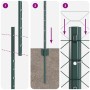 Postes de Cerca  11 pcs U-Channel Verde 160 cm Acero, Cerca Hexagonal  Verde 1.6x25 m Acero | Foro24.es | Tu tienda online para hogar, jardín y más Foro24.es