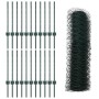 Pilares de Cerca 11 pcs U-Channel Verde 60 cm Acero, Cerca Hexagonal Verde 0.5x50 m Acero by , fence posts - Ref: Foro24-3336...