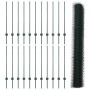 Postes de Cerco 11 pcs U-Channel Verde 100 cm Acero, Cerco Hexagonal Verde 1x50 m Acero von , Zaunpfosten - Ref: Foro24-33367...