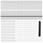 Postes para Valla 22 pcs U-Channel Gris 120 cm Acero, Valla Hexagonal Gris 1.2x100 m Acero by , fence posts - Ref: Foro24-333...