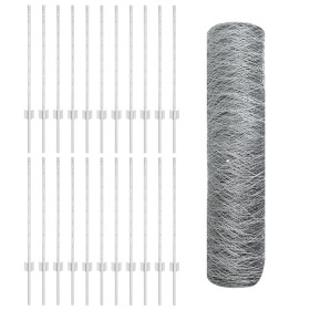 Comprar Postes de cerca 11 pcs U-Channel 80 cm de