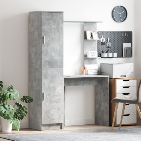 Escritorio con Almacenamiento Gris Concreto Madera Ingeniero | Foro24.es | Tu tienda online para hogar, jardín y más Foro24.es