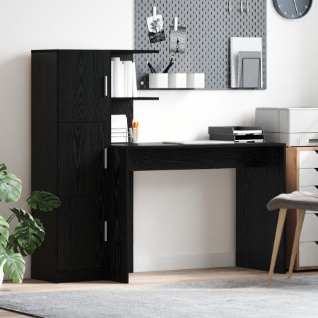 Escritorio con almacenamiento de roble negro y madera de calidad by , Sideboards - Ref: Foro24-3337290, Price: 143,63 €, Disc...