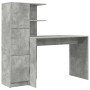 Escritorio con Almacenamiento Gris Concreto Madera Elaborada by , Sideboards - Ref: Foro24-3337292, Price: 135,70 €, Discount: %