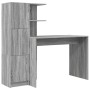 Escritorio con almacenamiento Gris Sonoma Madera Elaborada by , Sideboards - Ref: Foro24-3337294, Price: 139,67 €, Discount: %