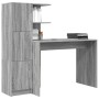 Escritorio con almacenamiento Gris Sonoma Madera Elaborada by , Sideboards - Ref: Foro24-3337294, Price: 139,67 €, Discount: %