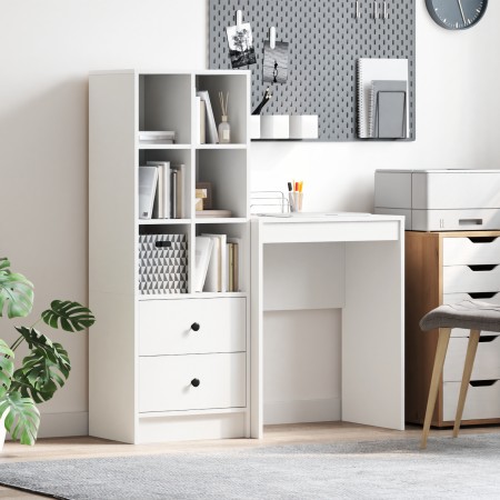 Escritorio con Almacenamiento Blanco Madera Ingenierizada by , Sideboards - Ref: Foro24-3337297, Price: 138,38 €, Discount: %