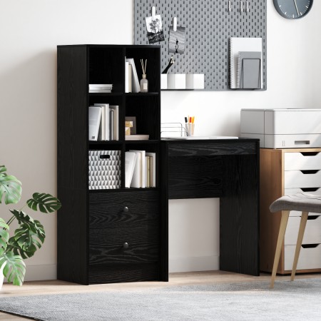Escritorio con Almacenamiento Roble Negro Madera Elaborada | Foro24.es | Tu tienda online para hogar, jardín y más Foro24.es