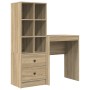 Escritorio con almacenamiento de roble sonoma y madera elaborada | Foro24.es | Tu tienda online para hogar, jardín y más Foro24.es