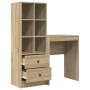 Escritorio con almacenamiento de roble sonoma y madera elaborada | Foro24.es | Tu tienda online para hogar, jardín y más Foro24.es