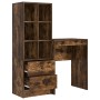 Escritorio con almacenamiento de roble ahumado y madera | Foro24.es | Tu tienda online para hogar, jardín y más Foro24.es