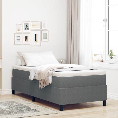 Cama con Base de Muelles y Colchón Gris Claro 80x200 cm Tela de Corduroy | Foro24.es | Tu tienda online para hogar, jardín y más Foro24.es